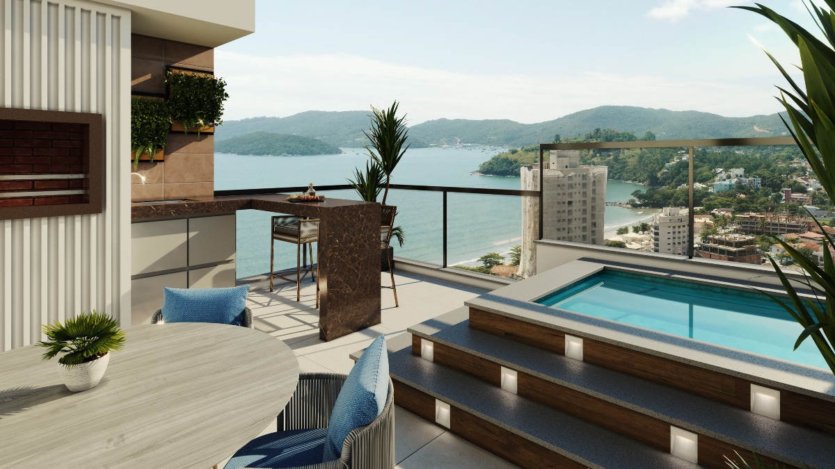 Apartamento duplex com 3 suítes no Edifício Prima Torre em Balneário Perequê, Porto Belo