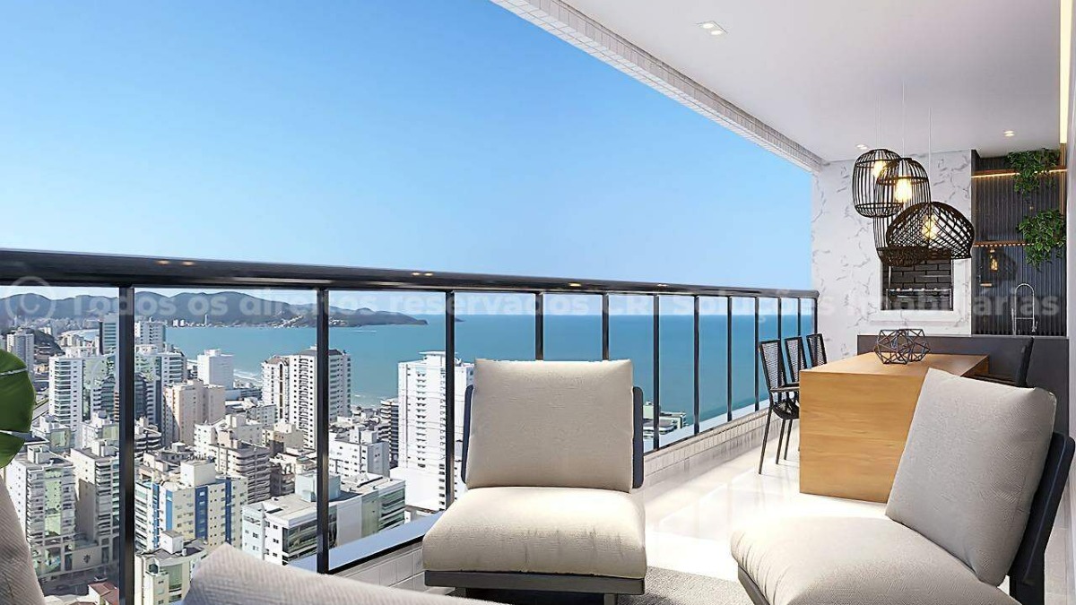 Apartamento 3 suítes no edifício Torres do Atlântico na Meia Praia em Itapema
