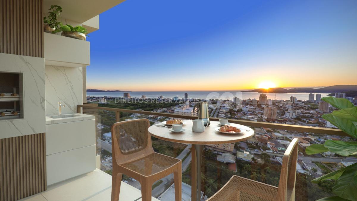 Apartamento de 85,5m² com 3 suítes no Edifício Quest Residence em Balneário Perequê, Porto Belo
