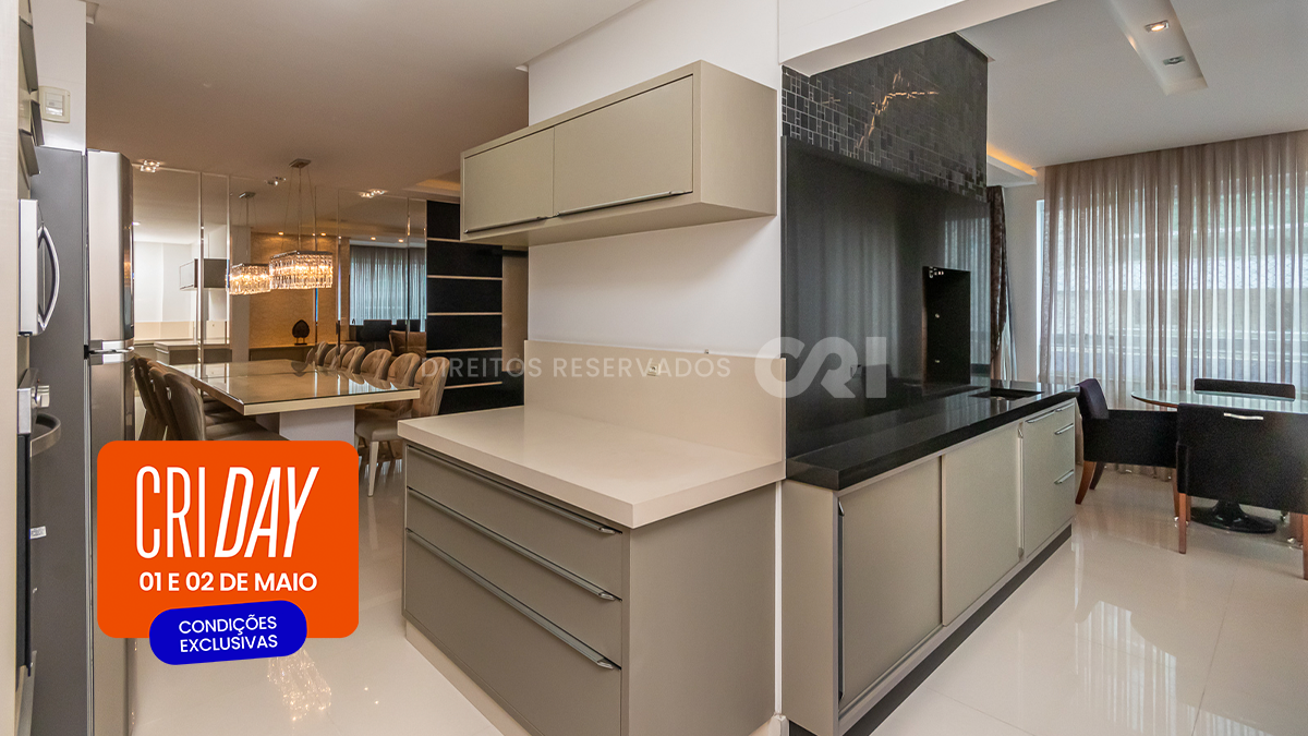 CRI Day: Apartamento com 3 suítes no edifício Aquarius Residence na Meia Praia em Itapema