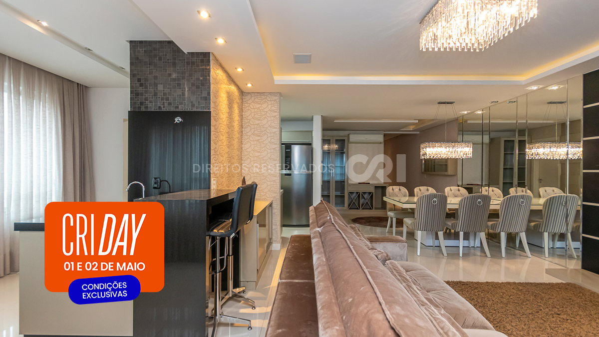 CRI Day: Apartamento com 3 suítes no edifício Aquarius Residence na Meia Praia em Itapema