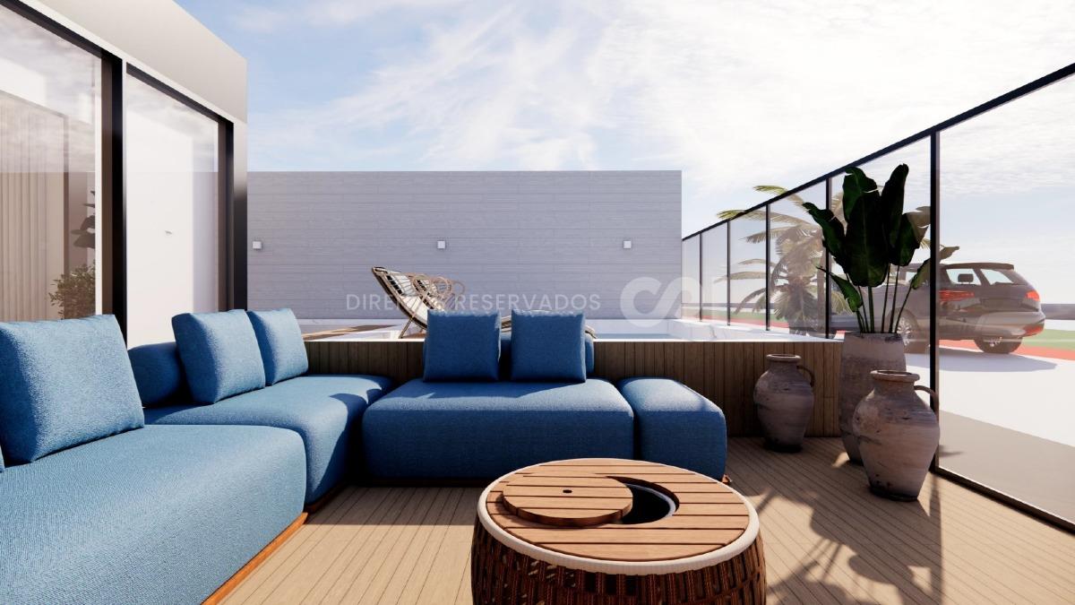 Garden duplex frente mar com 4 suítes no Sunrise na Praia Brava em Itajaí 