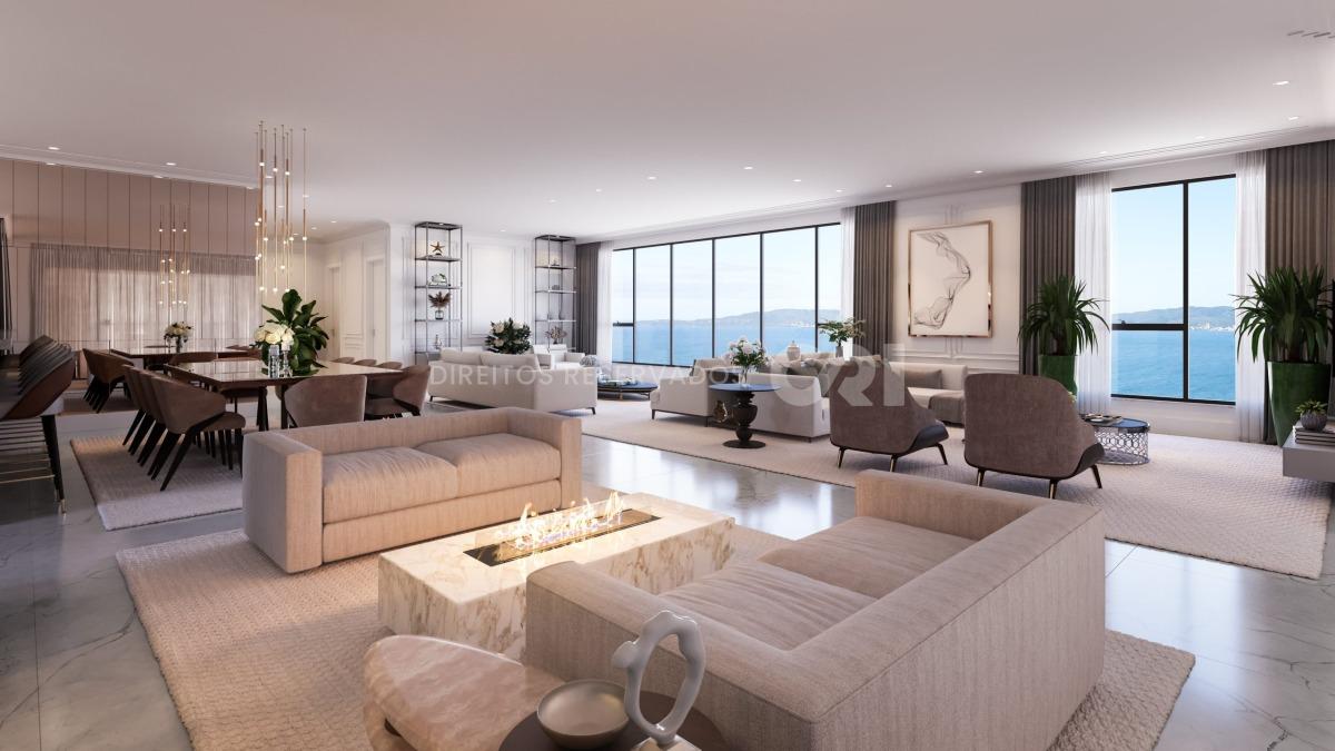 Apartamento frente mar com 4 suítes no Edifício Celine no Canto da Praia em Itapema
