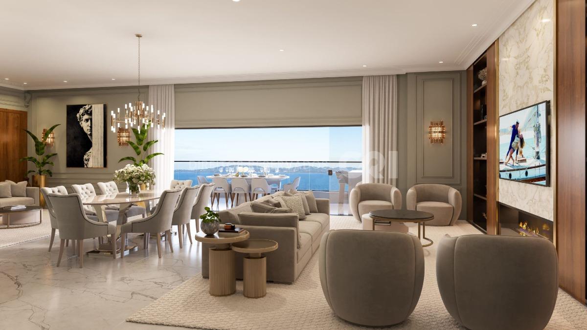 Apartamento frente mar com 4 suítes no Edifício Celine no Canto da Praia em Itapema