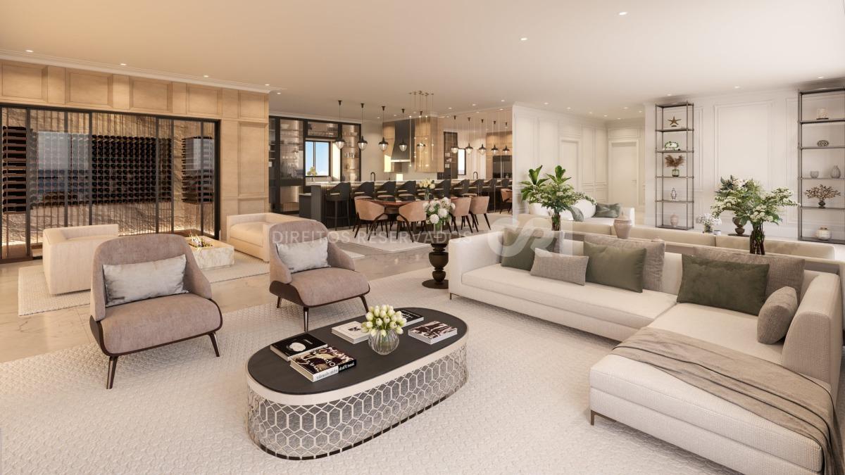 Apartamento frente mar com 4 suítes no Edifício Celine no Canto da Praia em Itapema