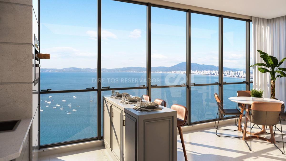 Apartamento com 4 suítes no Number One Tower Frente Mar no Centro em Itapema