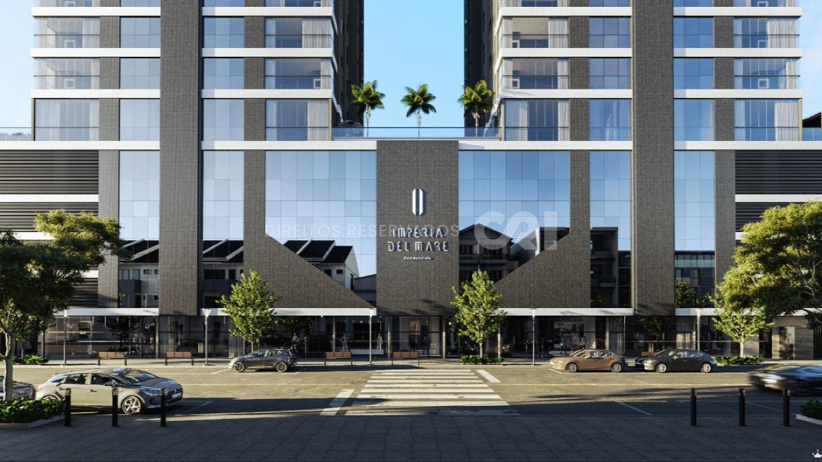 Apartamento com vista mar e 3 suítes no Imperia Del Mare na Meia Praia, Itapema