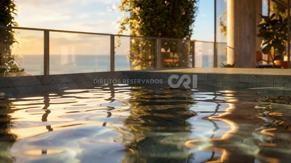 Duplex com 4 suítes Edifício Vitreo na Meia Praia em Itapema
