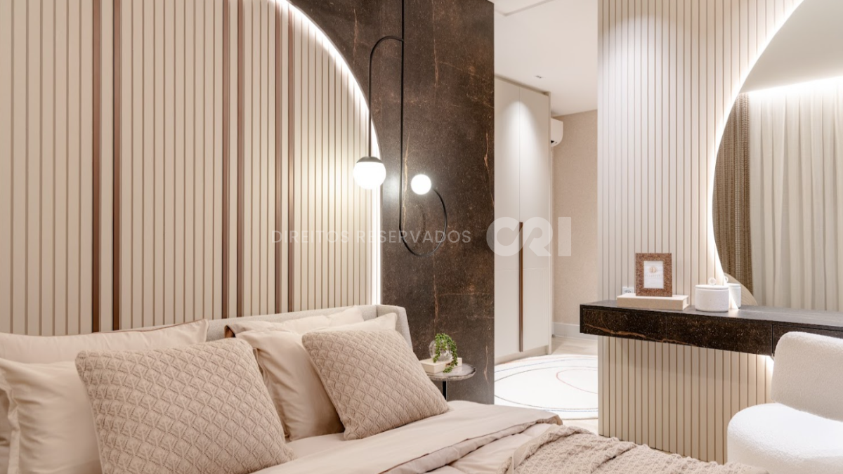 Apartamento com 4 suítes no Edifício Horizon Palace na Meia Praia em Itapema