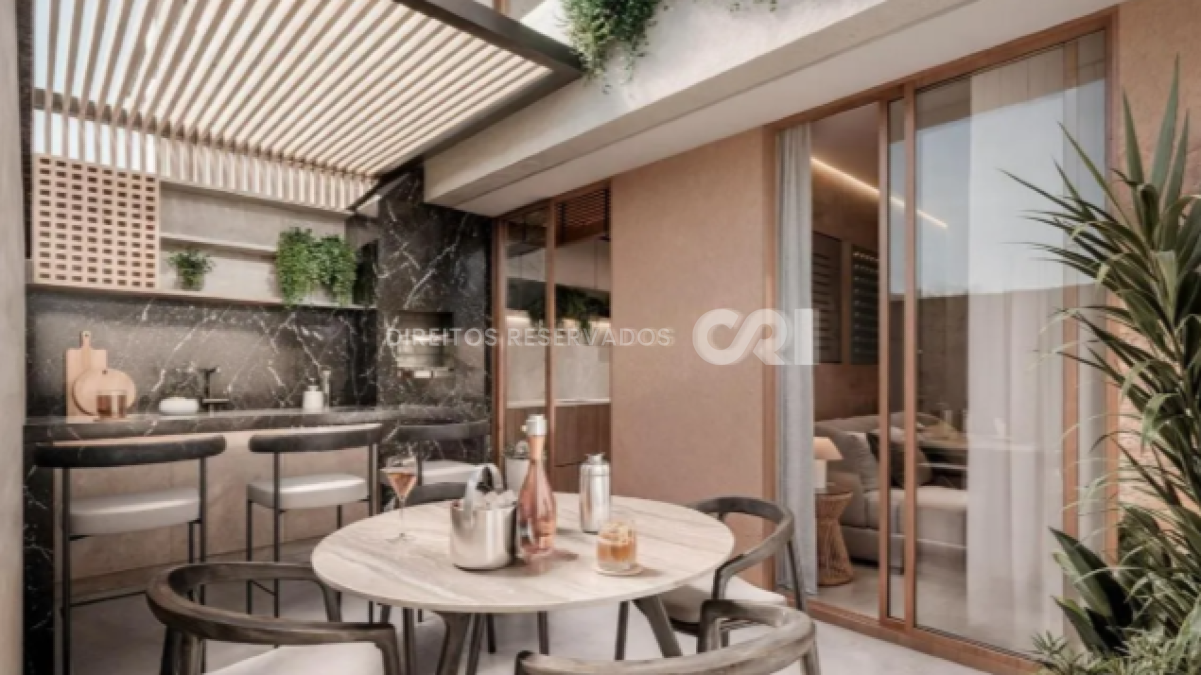 Apartamento Garden com 2 suítes no Edifício Arte Fhobus na Praia dos Amores em Balneário Camboriú