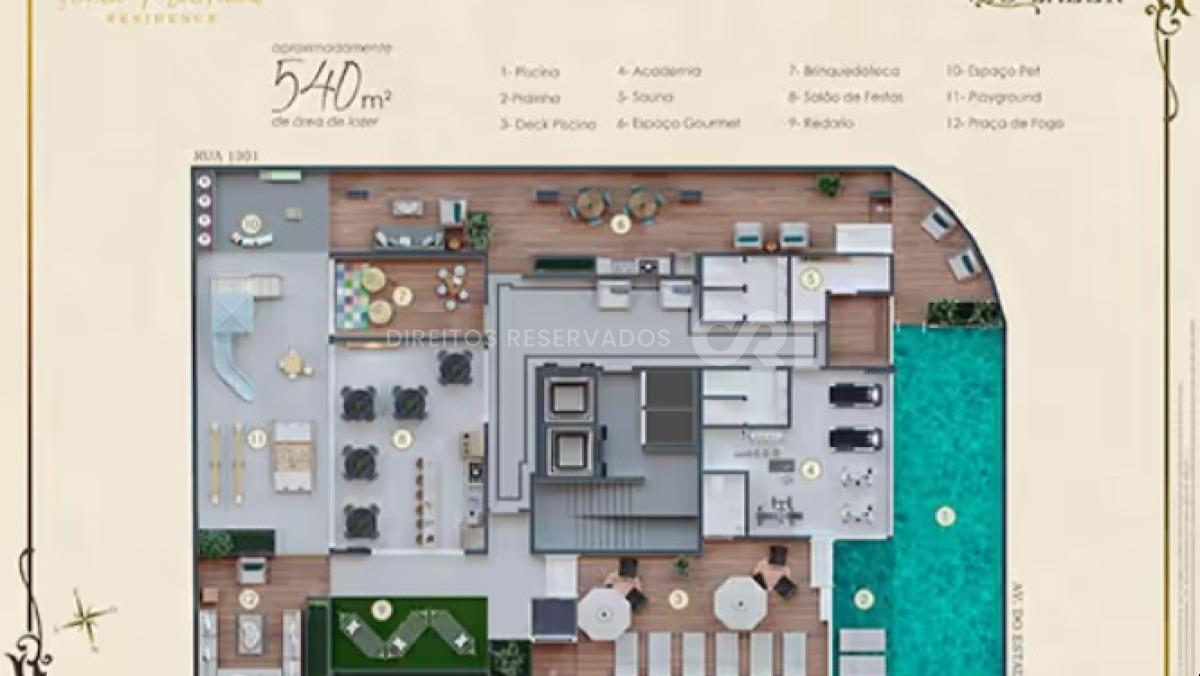Apartamento com 3 suítes no Tânia Prochnow Residence no Centro, Balneário Camboriú