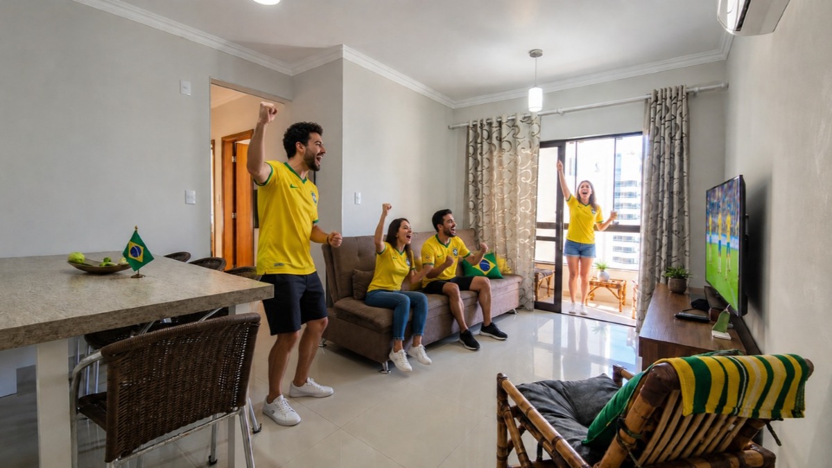 COPA: Apartamento com 2 Quartos no Residencial Anelise no Centro de Balneário Camboriú