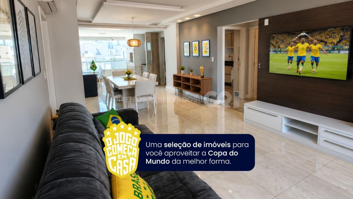COPA: Apartamento Mobiliado com 3 Suítes no Edifício Solar do Tamarindo no Centro de Balneário Camboriú