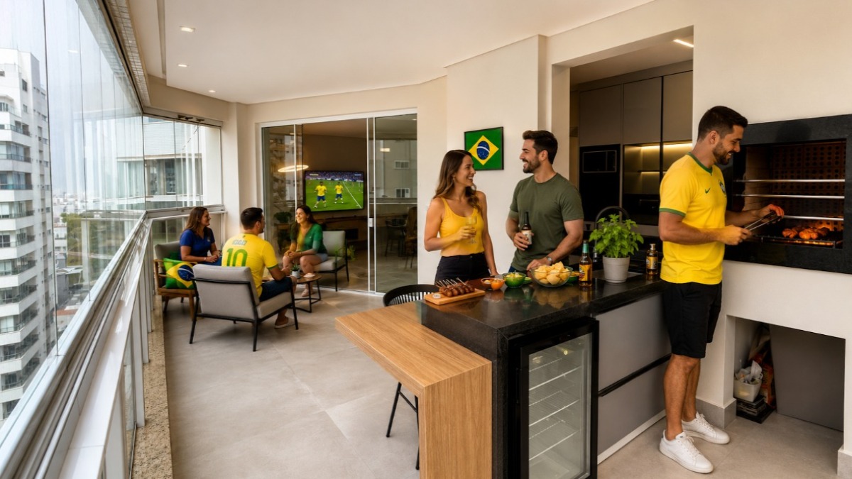 COPA: Apartamento com 4 suítes no Residencial Águas Cristalinas na Meia Praia, Itapema