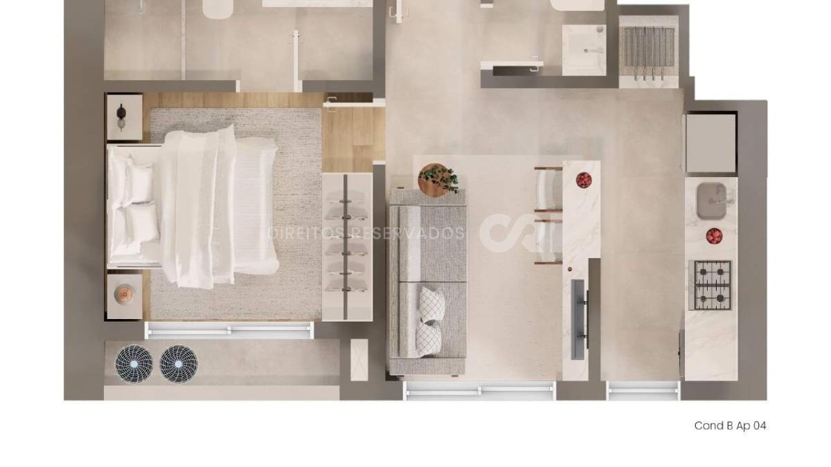Apartamento com 1 Suíte no Lagom Perequê em Balneário Perequê, Porto Belo