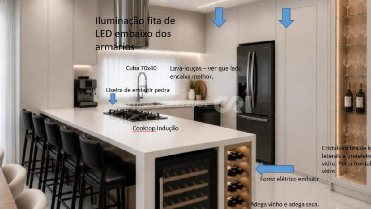 Apartamento de 153 m² com 4 e suítes Zaha Building na Meia Praia, Itapema