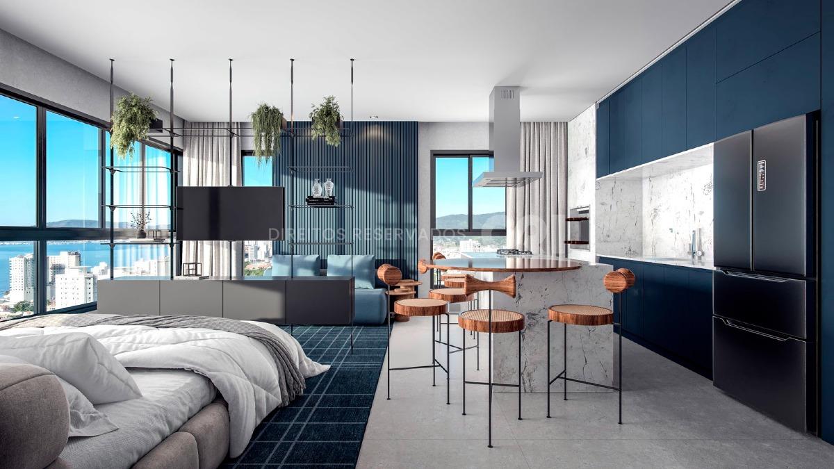 Studio com 45,00m² no Edifício Plural em Balneário Perequê, Porto Belo