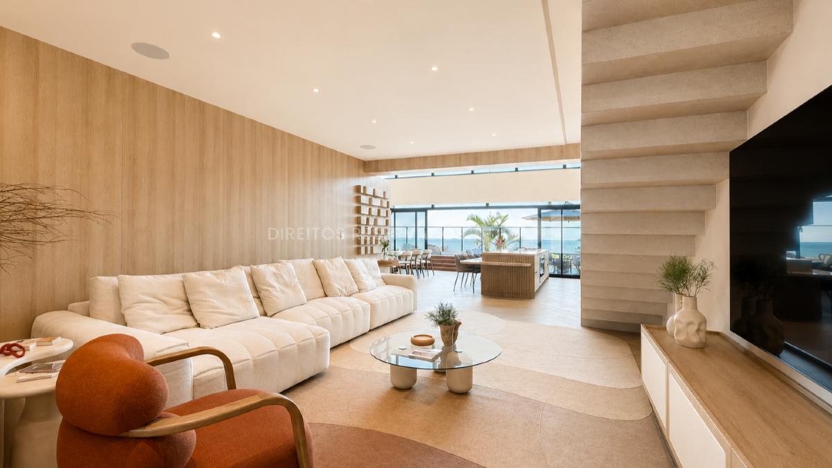 Garden duplex frente mar com 4 suítes no Sunrise na Praia Brava em Itajaí 