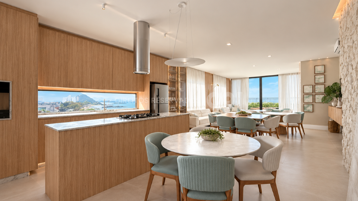 Apartamento Frente Mar Mobiliado com 3 Suítes no La Plage em Cabeçudas, Itajaí