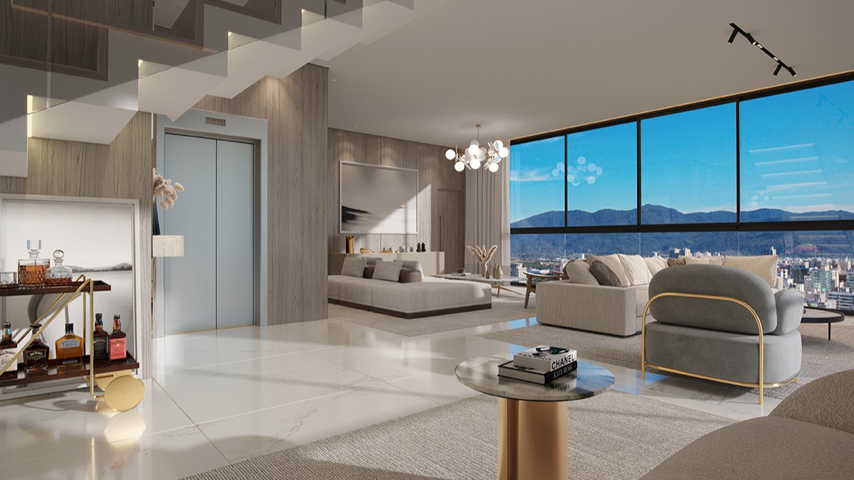 Apartamento com 4 Suítes no The Breeze em Meia Praia, Itapema