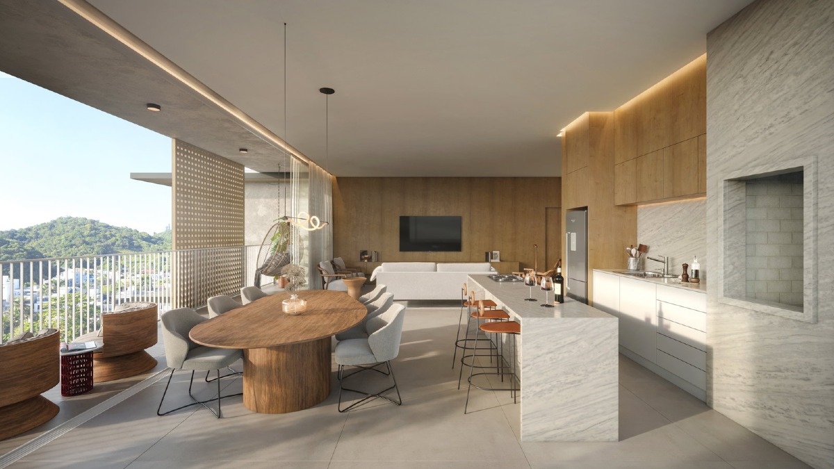 Apartamento com 3 Suítes no Malbec Malbecna Praia Brava em Itajaí