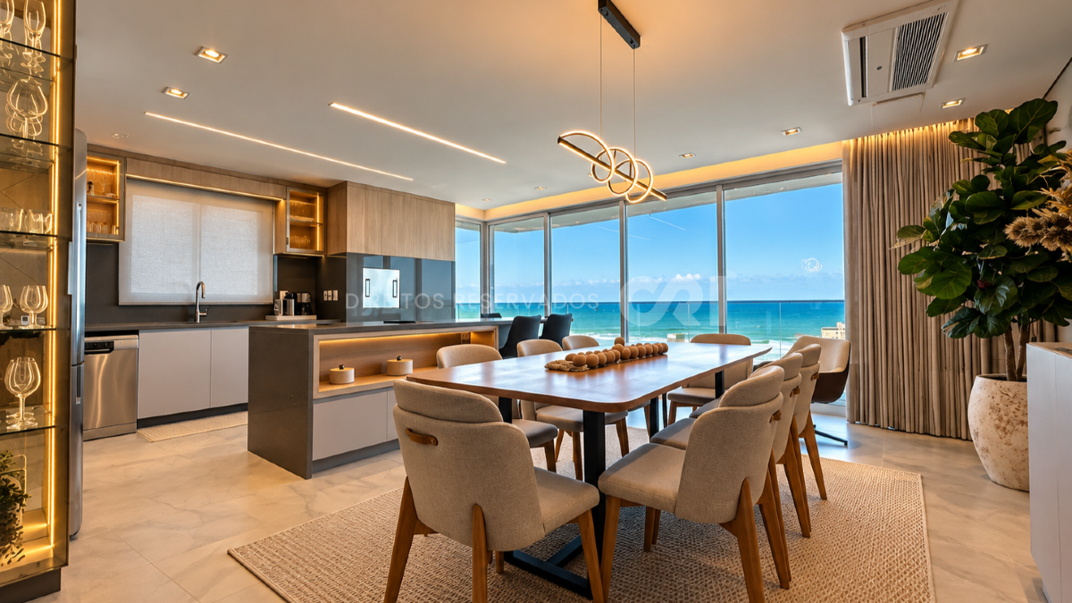 Apartamento Mobiliado com 4 Suítes no Le Blanc na Praia Brava em Itajaí