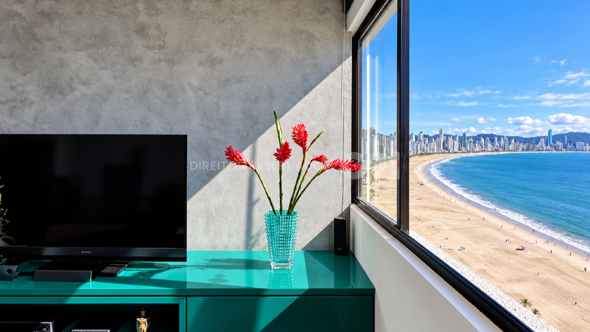 Apartamento frente mar com 1 Dormitório no Camboriú Park na Barra Sul, Balneário Camboriú