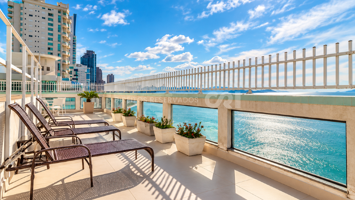 Apartamento frente mar com 1 Dormitório no Camboriú Park na Barra Sul, Balneário Camboriú