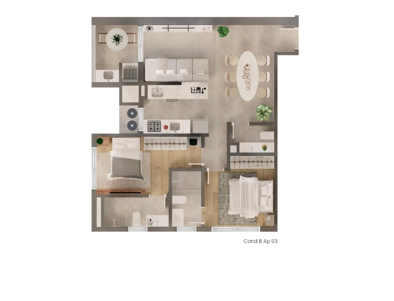 Foto do imóvel Apartamento no Lagom Perequê – 114m², 3 suítes e 2 vagas em Porto Belo