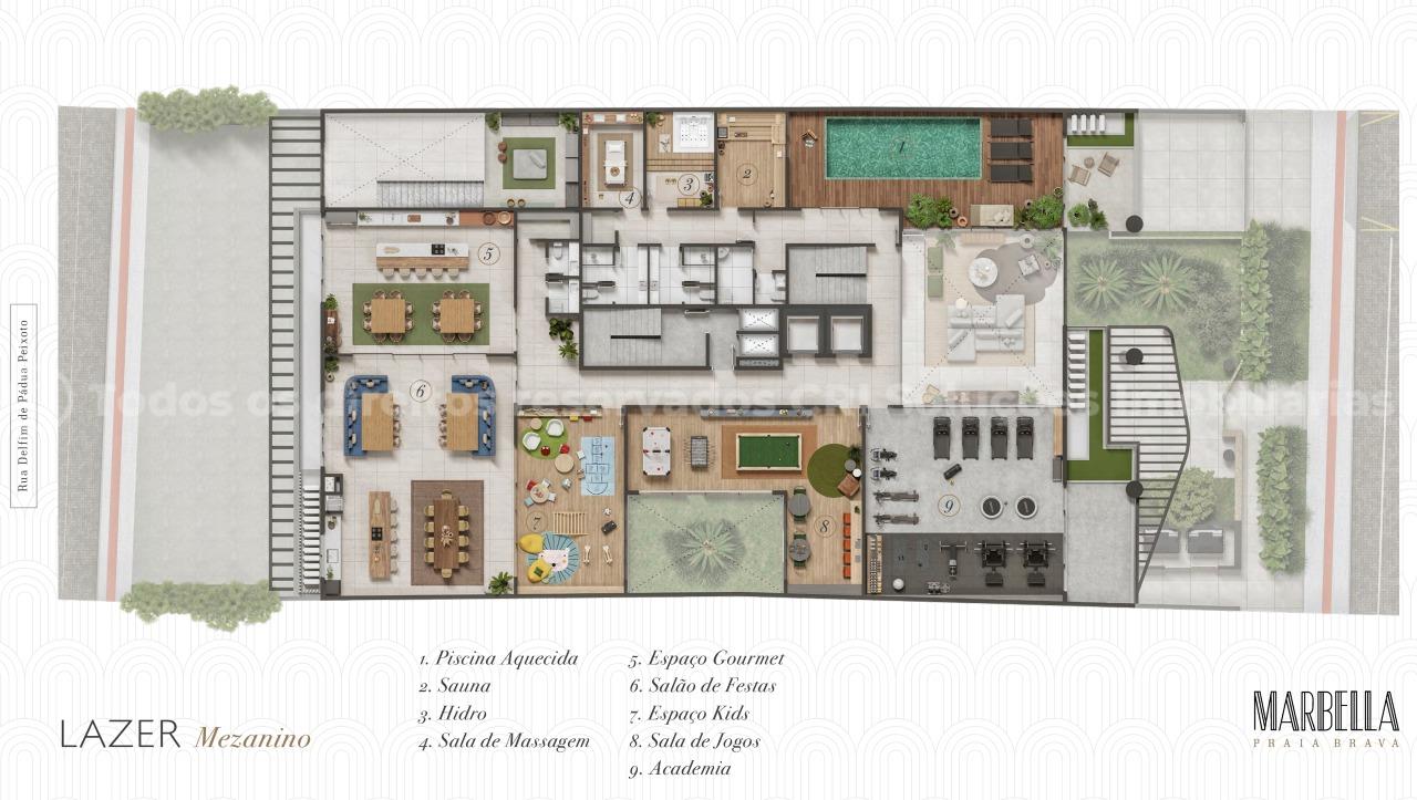 Foto do imóvel Apartamento no Marbella Praia Brava Itajaí com 3 suítes e 163m²