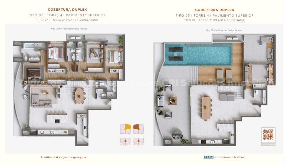 Foto do imóvel Apartamento na Reserva Recife Brava Beach Itajaí com 4 suítes e 4 vagas