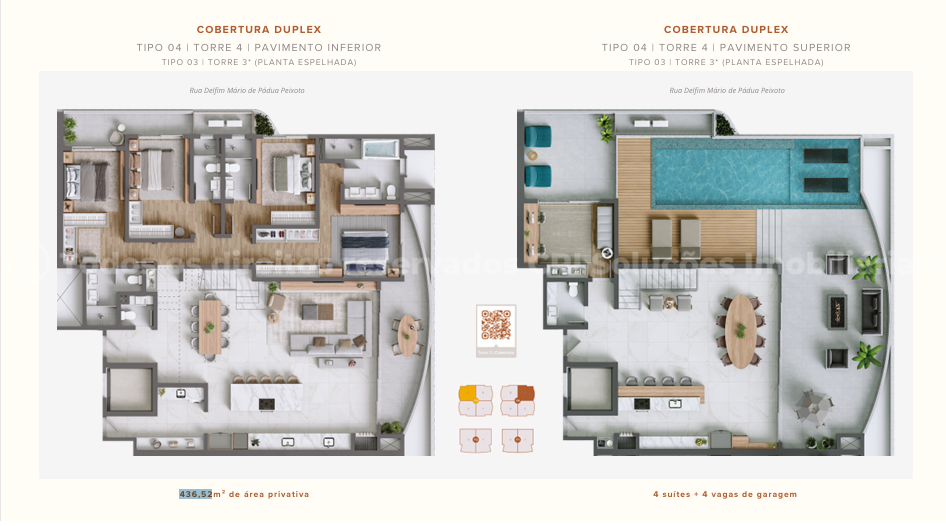 Foto do imóvel Apartamento 4 suítes no Brava Beach Internacional – Torre Reserva Recife, Praia Brava, em Itajaí