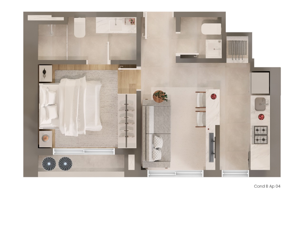 Foto do imóvel Apartamento no Lagom Perequê – 1 suíte e lazer completo em Porto Belo