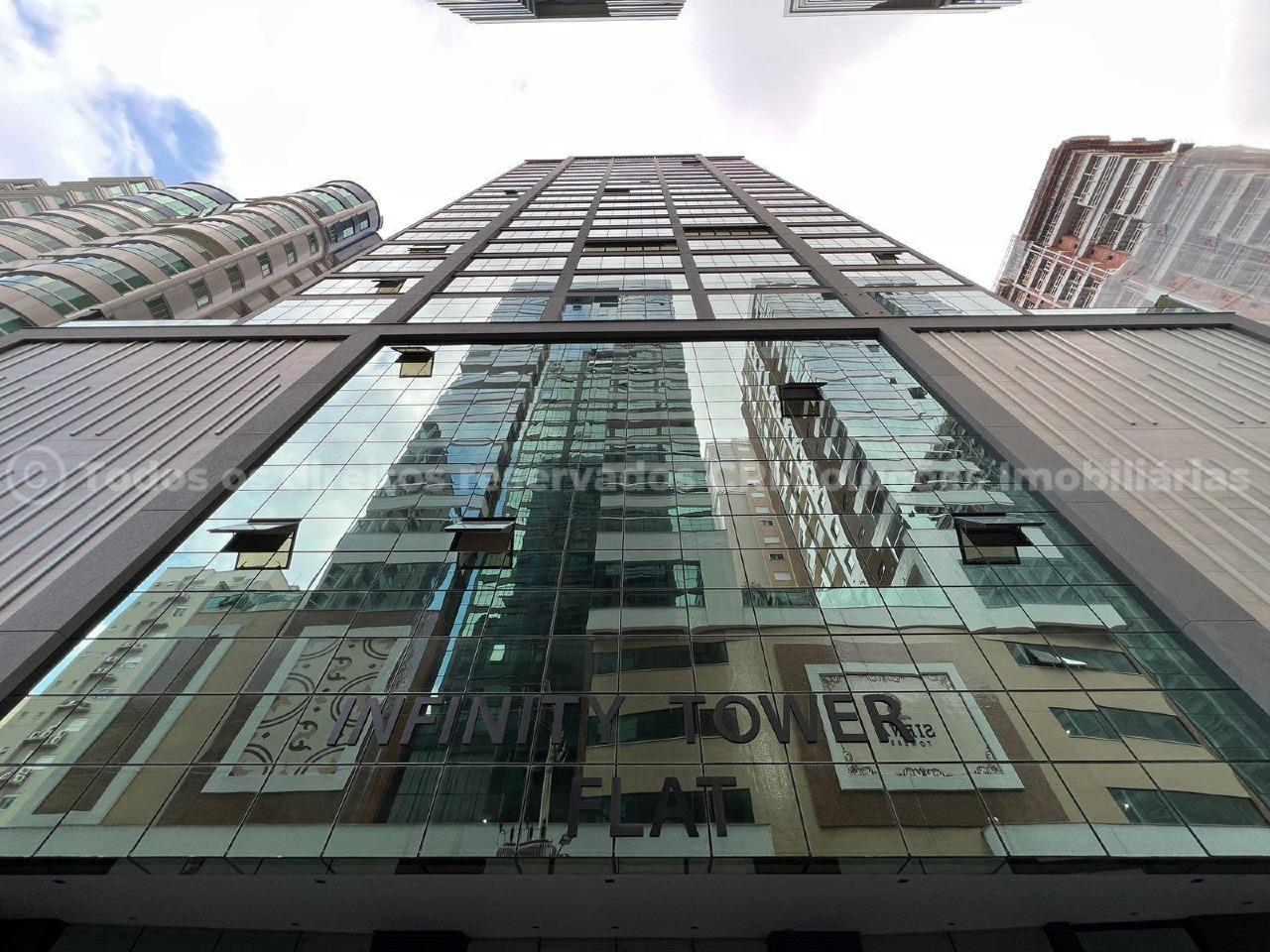Flat mobiliado 1 dormitório Infinity Tower Flat Meia Praia Itapema