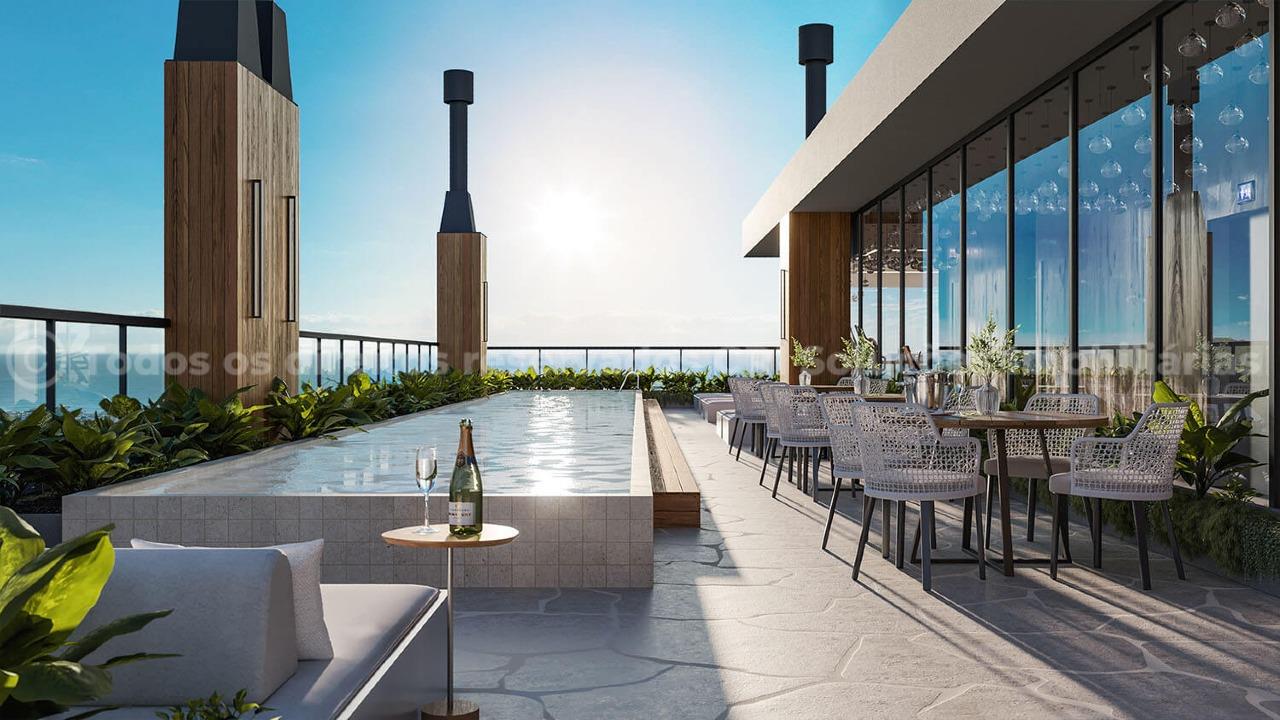 Foto do imóvel Apartamento à venda na planta com 2 dormitórios sendo 1 suíte e 1 vaga de garagem no Pantai Brava House, na famosa Praia Brava de Itajaí