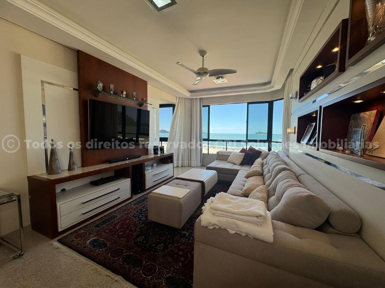 Foto do imóvel Apartamento Joana do Mar – 3 Suítes, 3 Quartos, 5 Banheiros, 2 Vagas, Mobiliado, Vista para o Mar