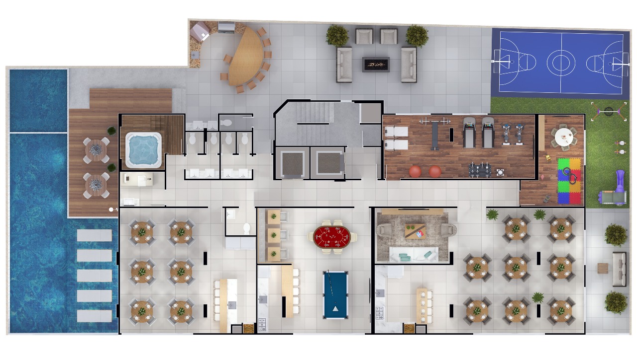 [Edificio] Apartamento à venda Pontal di Vitta: Planta Baixa Lazer