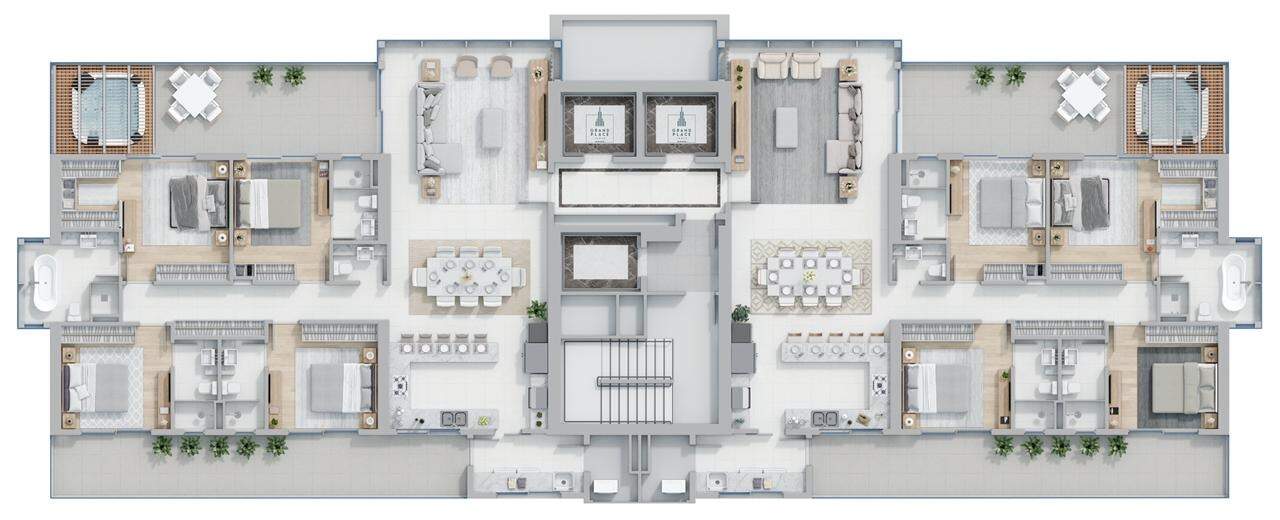 Foto do imóvel Apartamento com 04 suítes á venda no Edifício Grand Place em Balneário Camboriú