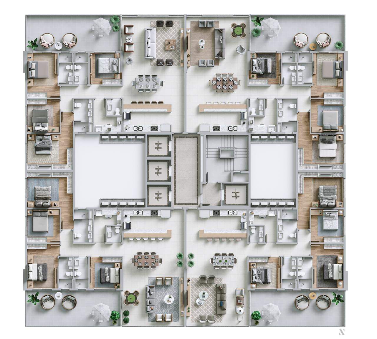 Foto do imóvel Apartamento á venda com 04 Dormitórios no Edifício Horizon Residence em Balneário Camboriú