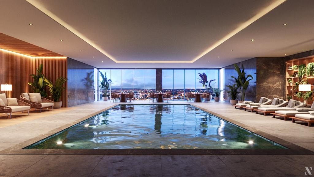 [Edificio] Apartamento à venda Ápice Towers: Piscina coberta aquecida