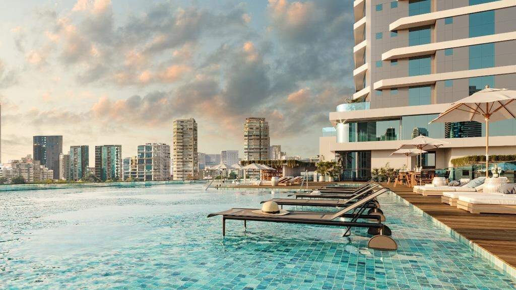 [Edificio] Apartamento à venda Ápice Towers: Piscina adulto com espelho d´água