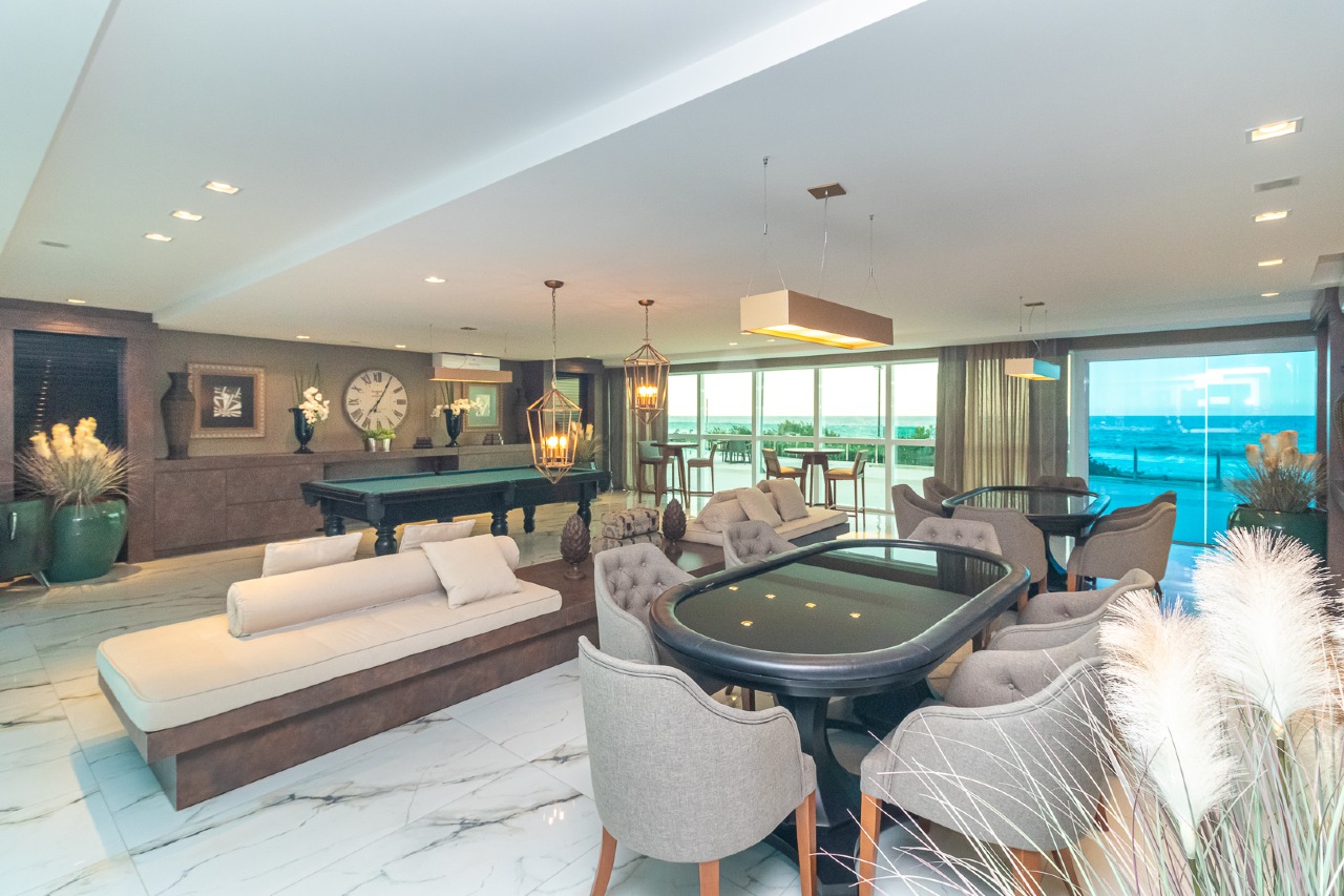 Foto do imóvel Apartamento mobiliado no Mirage Residence Praia Brava com 4 suítes e vista para o mar