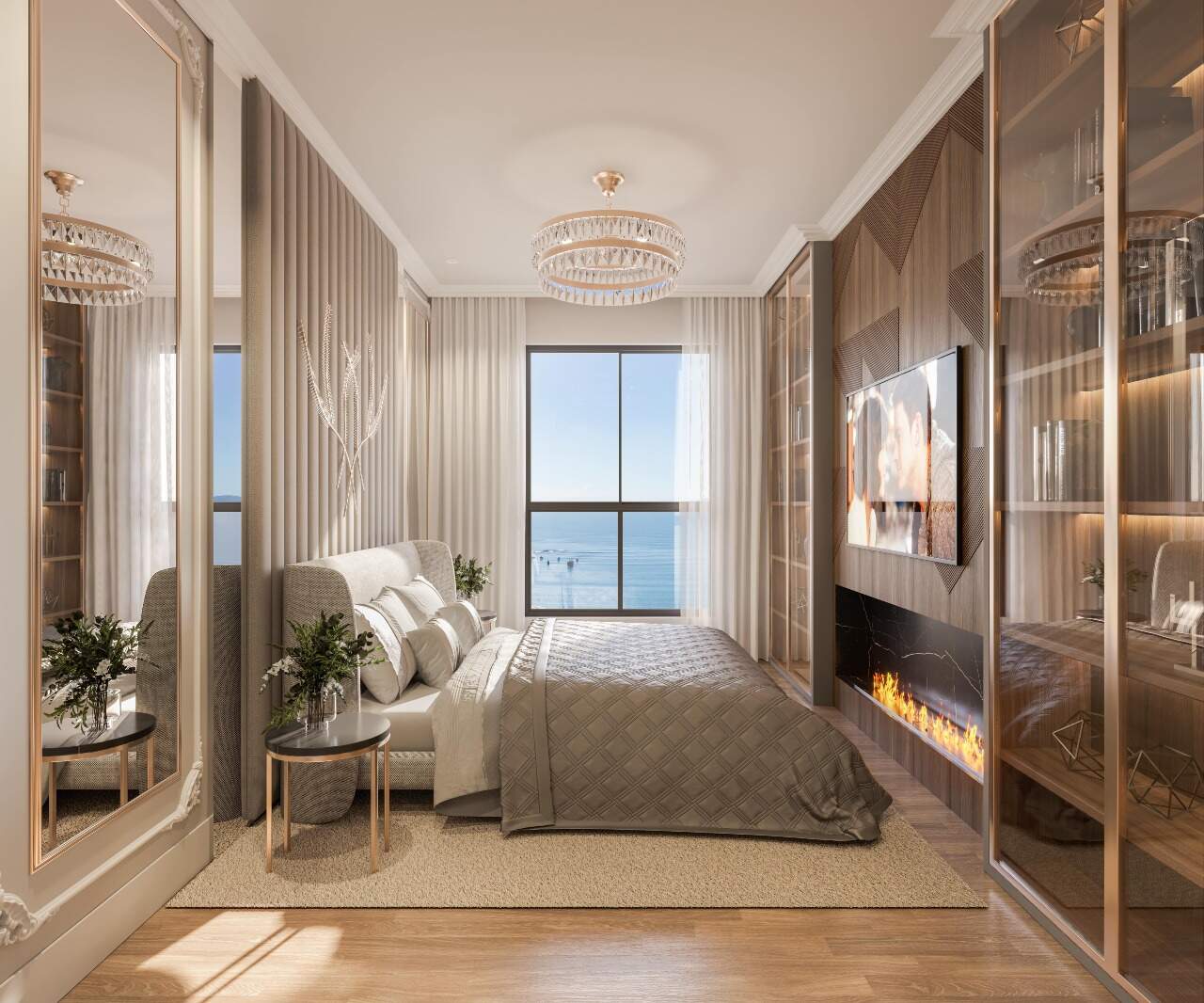 Foto do imóvel Apartamento na Planta com Vista Mar com 04 suítes a venda no Edifício Montreux em Itapema 