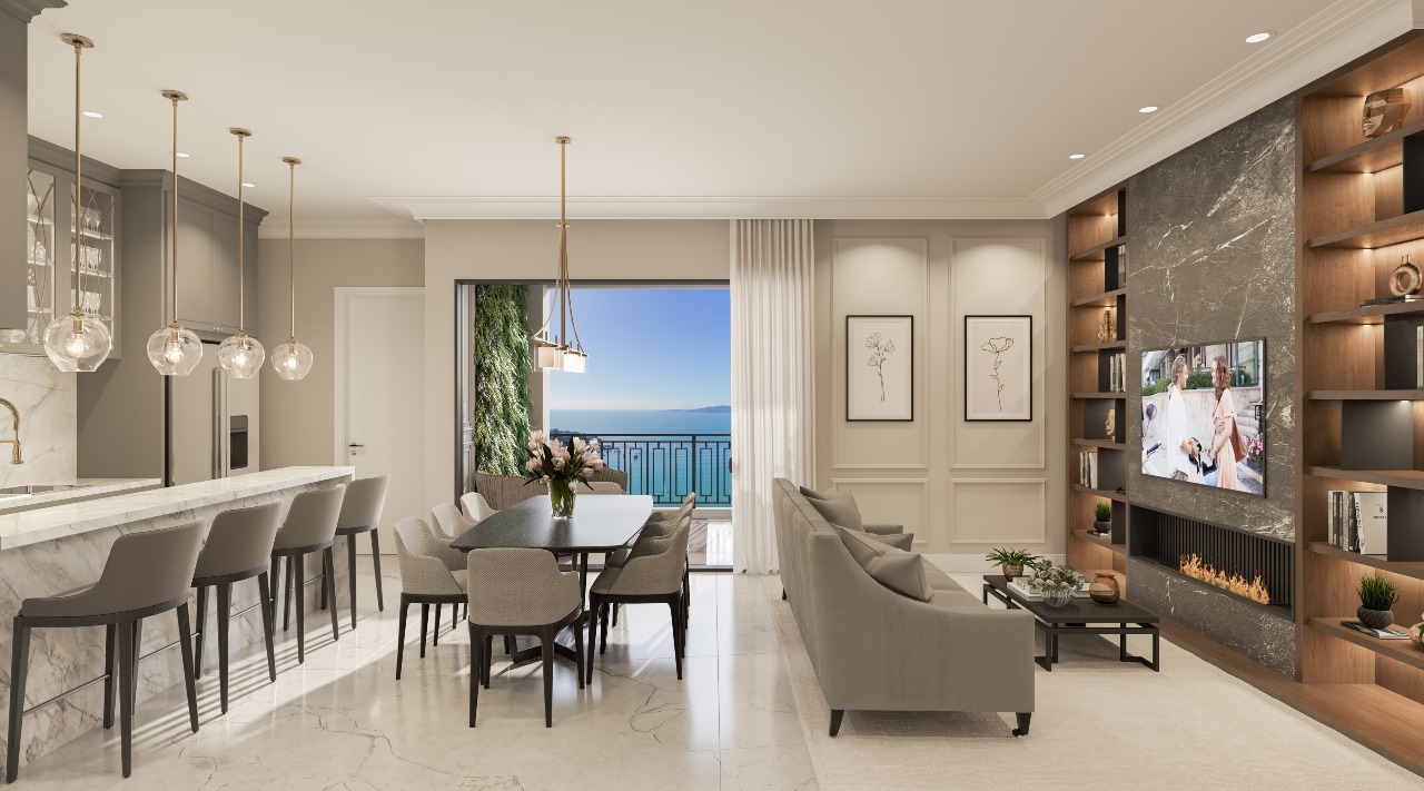 Foto do imóvel Apartamento na Planta com Vista Mar com 04 suítes a venda no Edifício Montreux em Itapema 