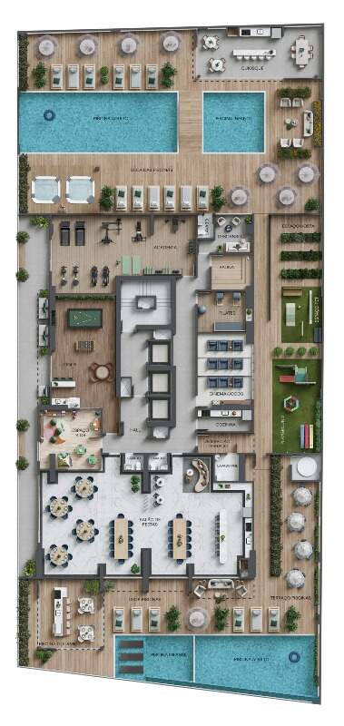 Foto do imóvel Apartamento de 4 suítes no Villa Maiorca – 190m² em Meia Praia, Itapema