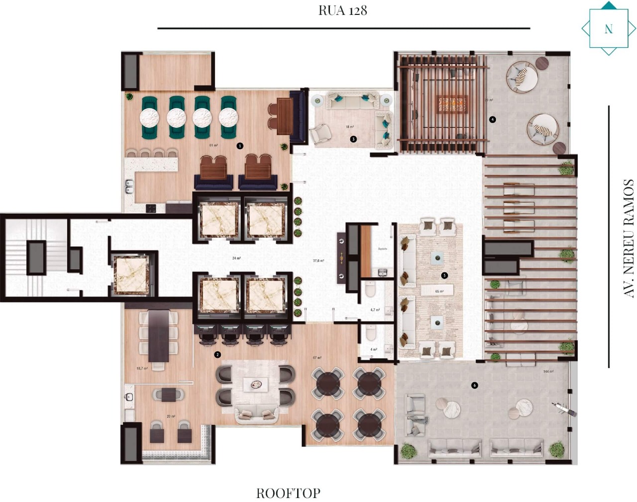 Foto do imóvel Apartamento Alto Padrão na Planta no Edifício La Rocca – 4 Suítes | Centro de Itapema