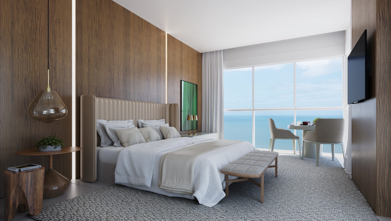 Foto do imóvel Apartamento à venda no Edifício L'atelier Concept Homes com 04 suítes 213,72 m² privativos, frente mar, em Meia Praia, Itapema/SC.