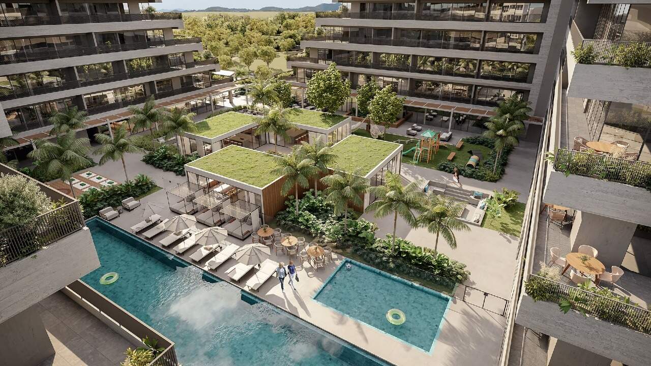 Foto do imóvel Duplex com 1 Suíte e Piscina no Edifício Vértice no Vivapark em Porto Belo 