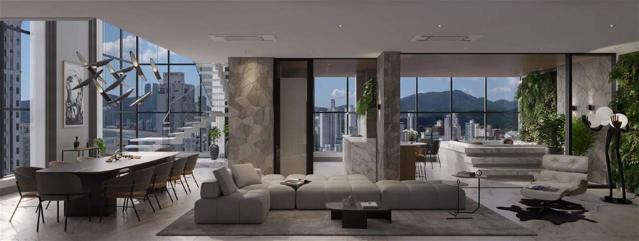 Foto do imóvel Apartamento Duplex na Planta de 04 Suítes á venda no Edifício Línea Living Concept em Balneário Camboriú