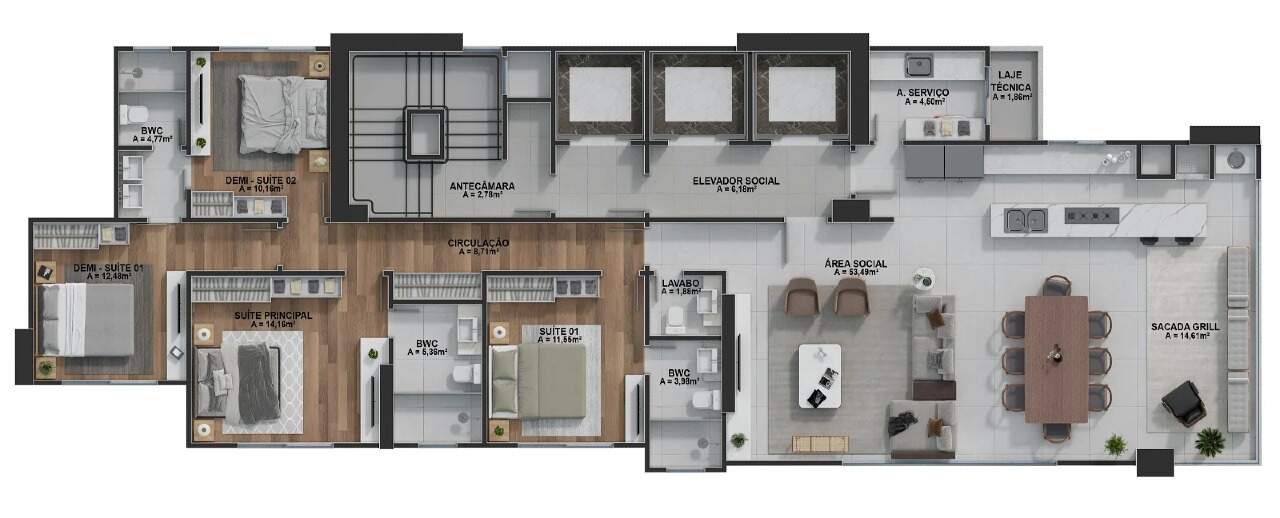 Foto do imóvel Apartamento na Planta á venda com 04 dormitórios no Edifício San Paolo Residenziale em Balneário Camboriú